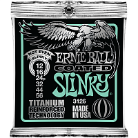 Ernie Ball 3126 струны для электрогитары Titanium RPS Not Even Slinky (12-16-24р-32-44-56)