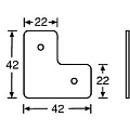 Adam Hall 40406  скоба угловая, L-образная, 42х42 мм