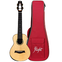 FLIGHT VOYAGER CONCERT укулеле со звукоснимателем, концерт, массив ели/акации, чехол в комплекте