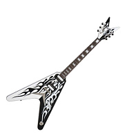 Dean MS CUSTOM FLAMES  электрогитара «стрела», 22 лада, 24 3/4", HH, 2V+1T, графика "Пламя", кейс в комплекте