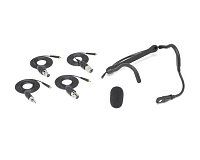Samson QEx Fitness Headset электретный микрофон для фитнес-радиосистем, 50 Гц - 12 кГц, вес 39.8 г, в комплекте 4 кабеля с разъемами для разных радиосистем, чехол для хранения, клипса, цвет черный