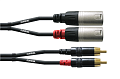 Cordial CFU 3 MC кабель RCA/XLR male, 3,0 м, черный