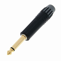 Seetronic MP2X-BG кабельный разъем Jack 6.3 мм TS, позолоченные контакты, черный
