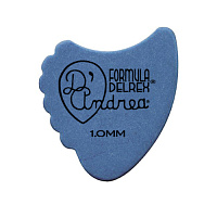 D'Andrea RD390 1.0HV  Медиатор гитарный, материал делрин, толщина 1.0 мм, жёсткий, серия Formula Delrex Non Standard, форма гребешок, упаковка 72 шт.