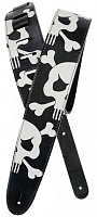 PLANET WAVES 25LHR02 гитарный ремень, кожа, серия Hot Rod Collection, рисунок Vintage Skull