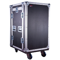 GATOR G-TOUR 10X14 PU рэковый флайт-кейс, 10U верх, 14U низ, на колесах, дерево, черный, вес 48.02 кг
