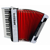 HOHNER The New Bravo III 96 white (A16711/A16712)  аккордеон 7/8, 3-голосный, правая клавиатура 37 клавиш, 7 регистров, левая клавиатура 96 басов, 3 регистра, цвет белый, диапазон (F-F), вес 8,6 кг