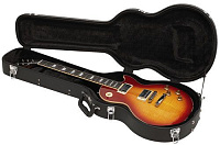 Rockcase RC10604BCT/SB фигурный кейс для электрогитары Les Paul,деревянная основа,черный tolex