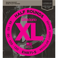D'ADDARIO ENR71-5  струны для 5-струнной бас-гитары, Nickel/5-string/Long, 45-130