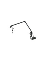 K&M 23860-311-55 микрофонная стойка со струбциной и микрофонным держателем (пантограф), длина 460-960 мм, кабель 6 м, цвет черный