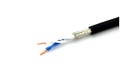 Canare L-4E5C микрофонный кабель starquad, плетеный экран 5мм черный