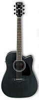 IBANEZ ARTWOOD AW84CE-WK электроакустическая гитара, цвет чёрный