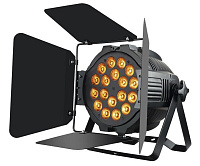 STAGE4 STAGE Z-PAR 18x12FWAU  Светодиодный светильник сценических эффектов, LED PAR c моторизированным зумом, со сменой цвета RGBWА+UV, источник света 18*12 Вт RGBWAU, DMX-512 12 кан., строб, диммер