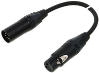 Cordial CPD 0,5 FM цифровой DMX / AES EBU кабель XLR female 3-контактный/XLR male 3-контактный, разъемы Neutrik, 0,5 м, черный