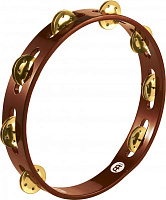 MEINL TA1B-AB тамбурин деревянный профессиональный, без мембраны, 1 ряд джинглов (латунь), цвет африканский коричневый