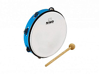 MEINL NINO24SB - тамбурин 10" с синтетической мембраной и колотушкой. Материал: пластик. Цвет: голубой.
