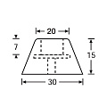 Adam Hall 4901  Ножка резиновая, 30х15 мм