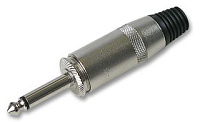 Neutrik NYS225S кабельный разъем Jack 6.3мм TS (моно), металический корпус для кабеля 8мм с защитой от щелчка