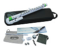 NUVO jFlute Kit - White/Green флейта, изогнутая головка, материал - АБС-пластик, цвет - белый/зеленый, в комплекте - мундштук, колено ре, смазка, чехол, тряпочка для протирки, дополнительные клавиши.