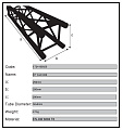 Dura Truss DT 34/2-029 ферма квадратного сечения, 290мм х 290 мм, длина 290 мм, диаметр трубы 50 мм, толщина стенки 2 мм