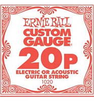 ERNIE BALL 1020 Plain Steel .020  Струна одиночная для акустической и электрогитары Эрни Болл