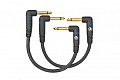 PLANET WAVES PW-PRA-205 набор из 2-х кабелей Custom jack-jack (угловые), длина 15 см