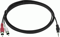 Kramer C-A35M/2RAM-10 аудиокабель 2 RCA - миниджек 3.5 мм стерео, длина 3 метра
