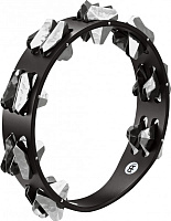 MEINL STA2S-BK  деревянный тамбурин 10" (профессиональный), 1 ряд джинглов (нержавеющая сталь, треугольная форма), цвет черный