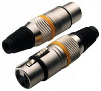 Rockcable RCL10001 M кабельный балансный разъем XLR female, 3 контакта, металл, крышка металл