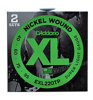 D'Addario EXL220TP 2 комплекта струн БАС -Super Long/Soft Long 40-95