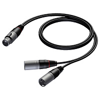 Procab CAB735/1.5 Аудиокабель XLR "мама" - 2 XLR "папа", длина 1.5 м