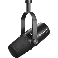RELACART PM2  Кардиоидный динамический микрофон с держателем. Выходы USB, XLR, 3.5 мм Jack