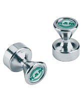 K&M 11580-000-29 nickel магнит мощный, размер: диаметр 12 x 16 mm. никель. 2 шт в блистере