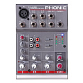 Phonic AM 55 Микшерный пульт 5-и канальный с 1 микр/лин + 2 стерео канала