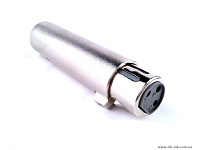 Proel AT350 Переходник XLR3-мама - XLR3-папа, металл, цвет хром