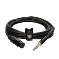 ROCKDALE XF001-5M готовый микрофонный кабель, разъемы XLR female - stereo jack male, длина 5 м, цвет черный