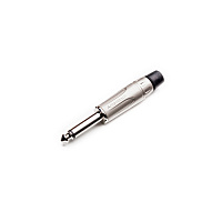 Amphenol ACPM-KN 1/4” (6.35 мм) моно, штекер, металлический корпус, мягкий хвостовик, цвет никель