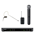 SHURE BLX1288E/MX53 M17 662 - 686 MHz двухканальная радиосистема с головным микрофоном Shure MX153 и ручным передатчиком SHURE BLX2/SM58