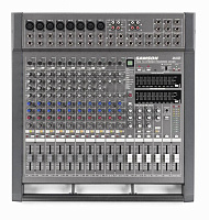 Samson TXM16 Микшер-усилитель, 8 моно- и 2 стереовхода, 2х500 Вт/4 Ом, встроенный ревербератор (100 программ), 24 бит, 2х9-полосных эквалайзера мастер-секции, 3 aux, моновыход на сабвуфер с регулируемой частотой