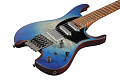 IBANEZ QX54QM-BSM безголовая электрогитара, 6 струн, SSH, наклонные лады, цвет синий берст