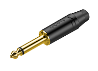 ROXTONE RJ2PP-BK-BG Разъем  jack 1/4" моно, максимальный диаметр кабеля 7 мм, цвет черный