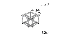 IMLIGHT Q2-22 Стыковочный угол 90°, 350x350 мм, d50x3 / d16x2 мм. Крепежный размер 230х230 мм, М10