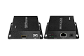 AVCLINK HT-120U KVM комплект: передатчик и приемник HDMI по витой паре. Вход/выход передатчика: 1 х HDMI, 1 x USB/1 х RJ45. Вход/выход приемника: 1 x RJ45/1 x HDMI. Максимальное разрешение 1080p @ 60 Гц. Максимальное расстояние 120 м