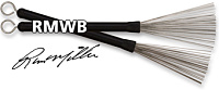 VIC FIRTH RMWB  металлические барабанные щётки для каждой руки, подписные Russ Miller, выдвижные (1 щетка более мягкая для тихого звучания, вторая жесткая для агрессивного звука)