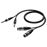 Procab CAB707/3 Аудиокабель 2х XLR 3-pin (розетка) - 2х Jack 6,3 мм моно (вилка)