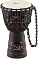 MEINL NINO-ADJ4-S  джембе африканский детский (7"x 8 1/2"), высота 15 3/4", материал - Mahogany Wood, мембрана натуральная, веревки - HTP-нейлон, цвет черный