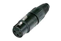 Neutrik NC3FX-B кабельный разъем XLR female черненый корпус, золоченые контакты