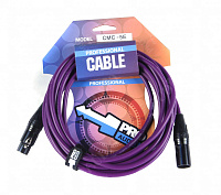 PROAUDIO CMC-5E Кабель микрофонный, XLR-мама  XLR-папа, кабель 0.12 x 96, диаметр 6.0 мм, плетеный экран, длина 5 метров
