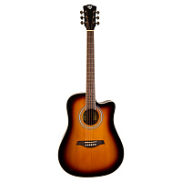 ROCKDALE Aurora D3 C SB Gloss акустическая гитара, дредноут с вырезом, цвет санберст 