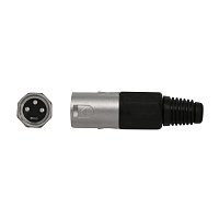 NordFolk NCX5012  кабельный разъем XLR male, хром, пластиковая крышка